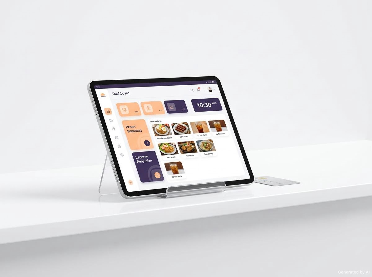 Tampilan sample dashboard POS F&B